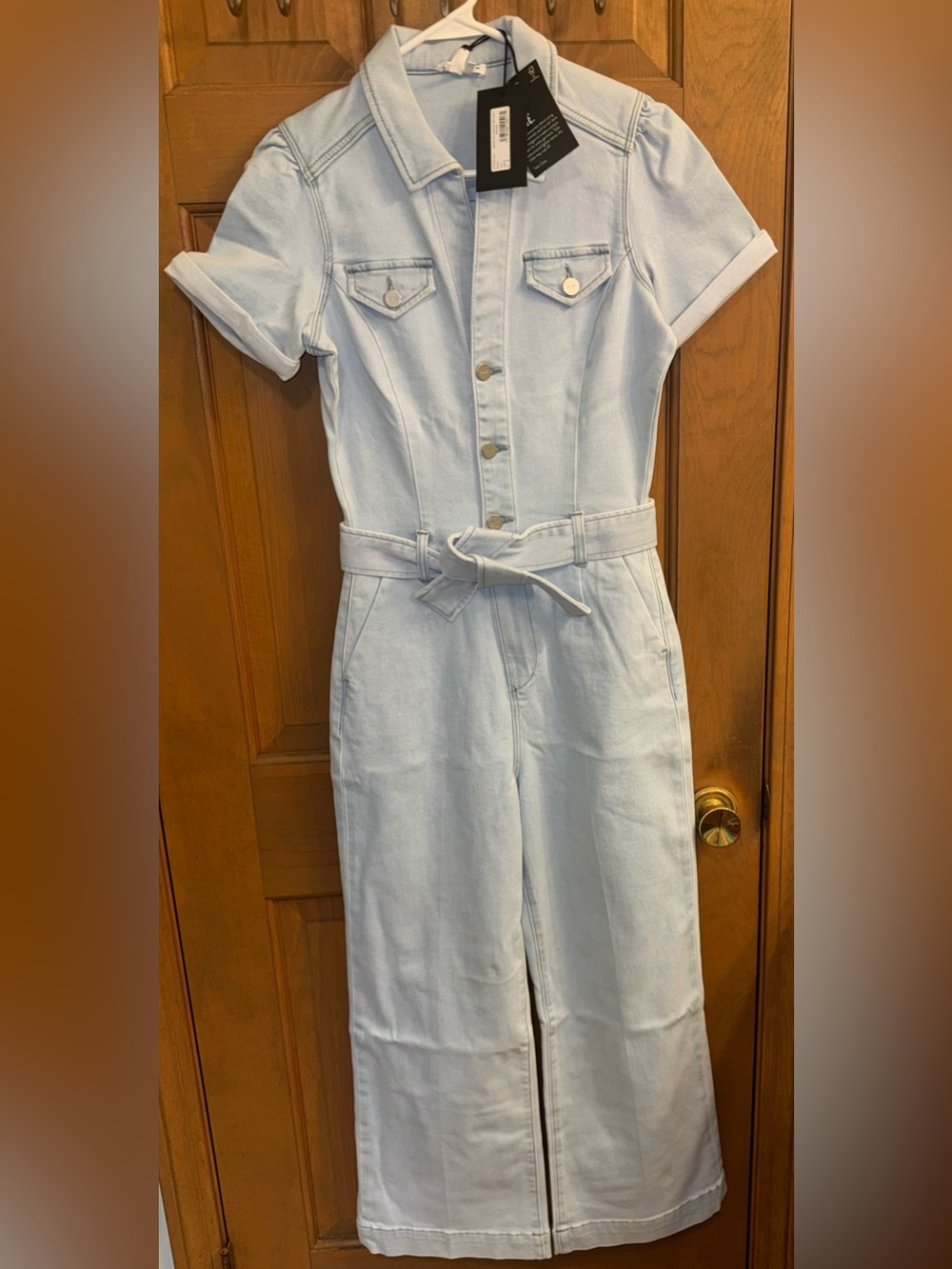 PAIGE Anessa Short Sleeve Jumpsuit w/ Belt - NWT